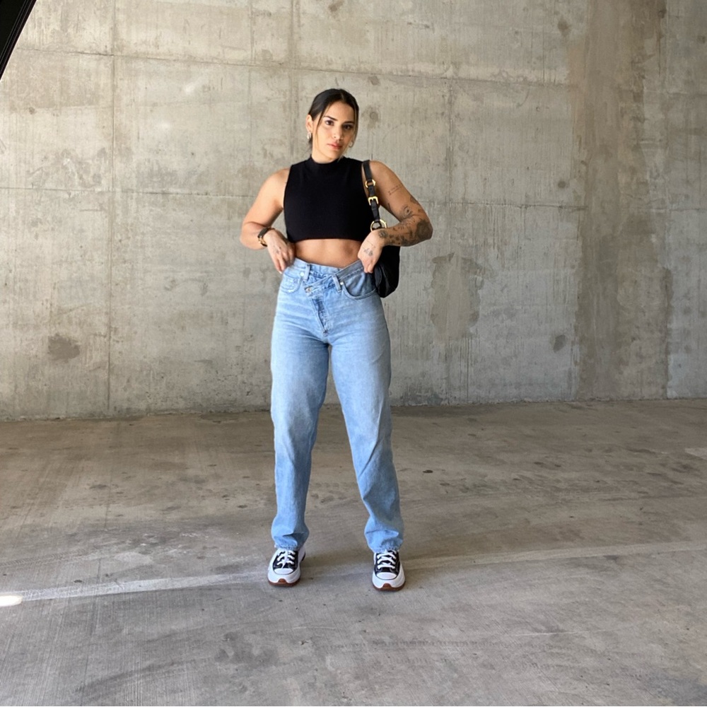Agolde criss cross jeans